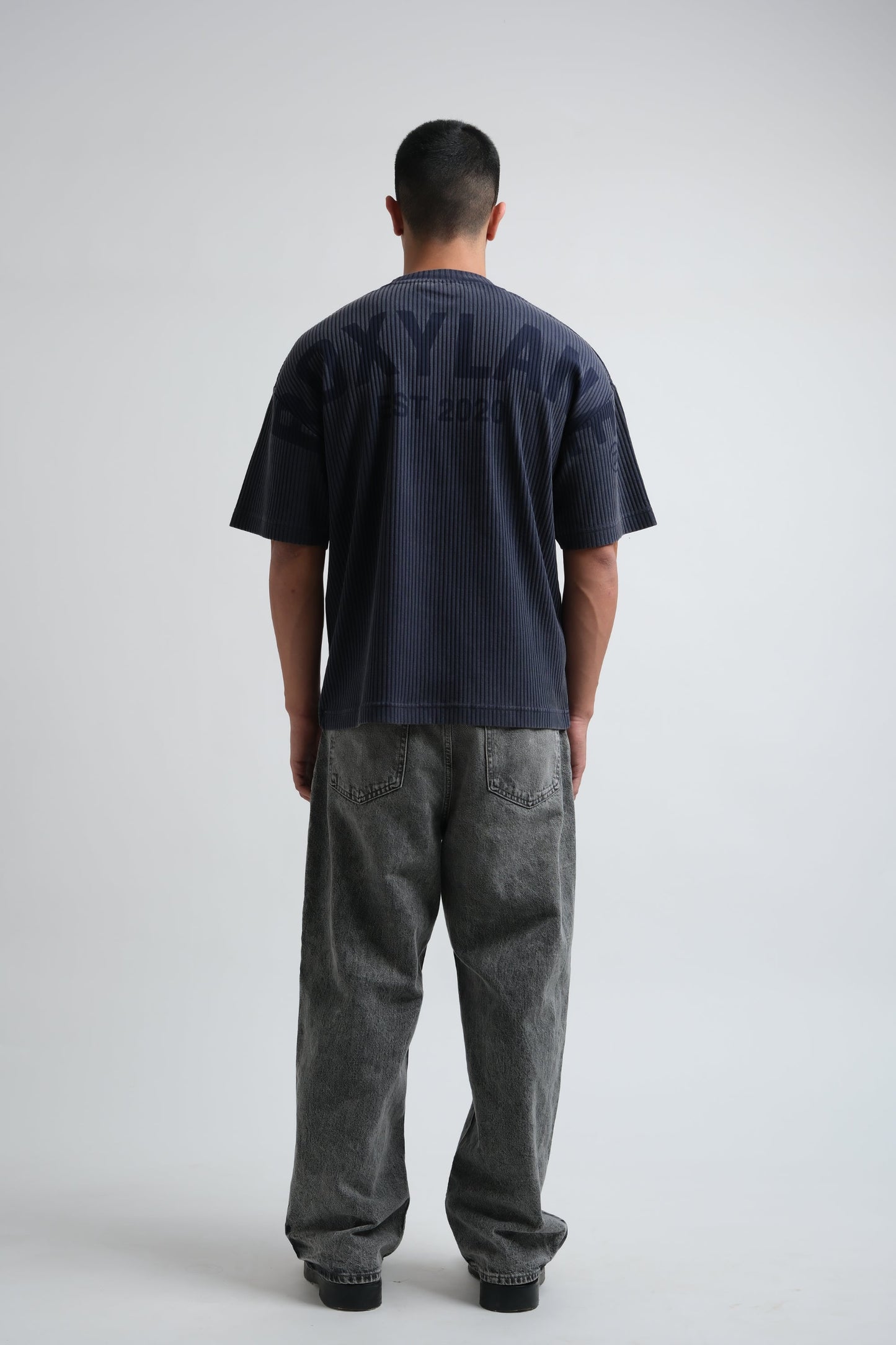 RX RIBBED T-SHIRT-DEEP BLUE