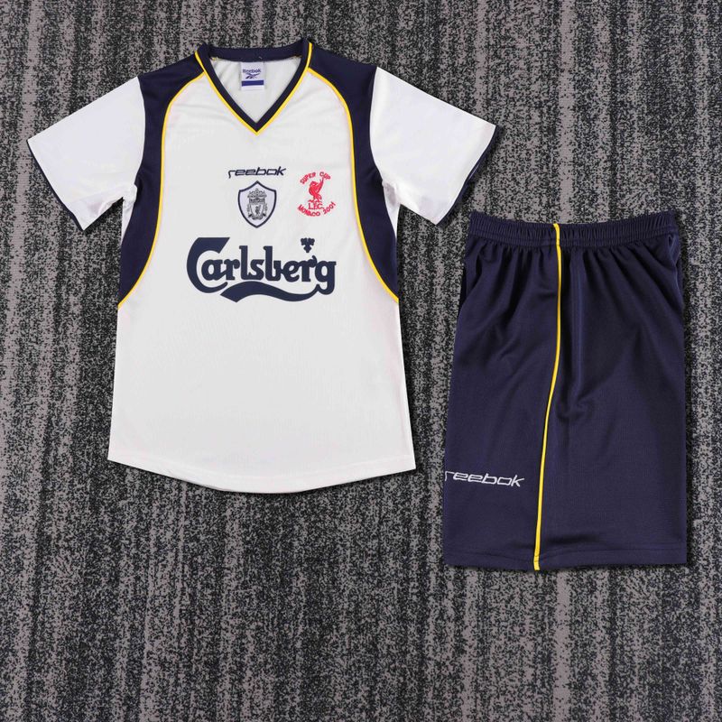 Enfant Rétro Liverpool FC 2001-2002 Extérieur Supporter
