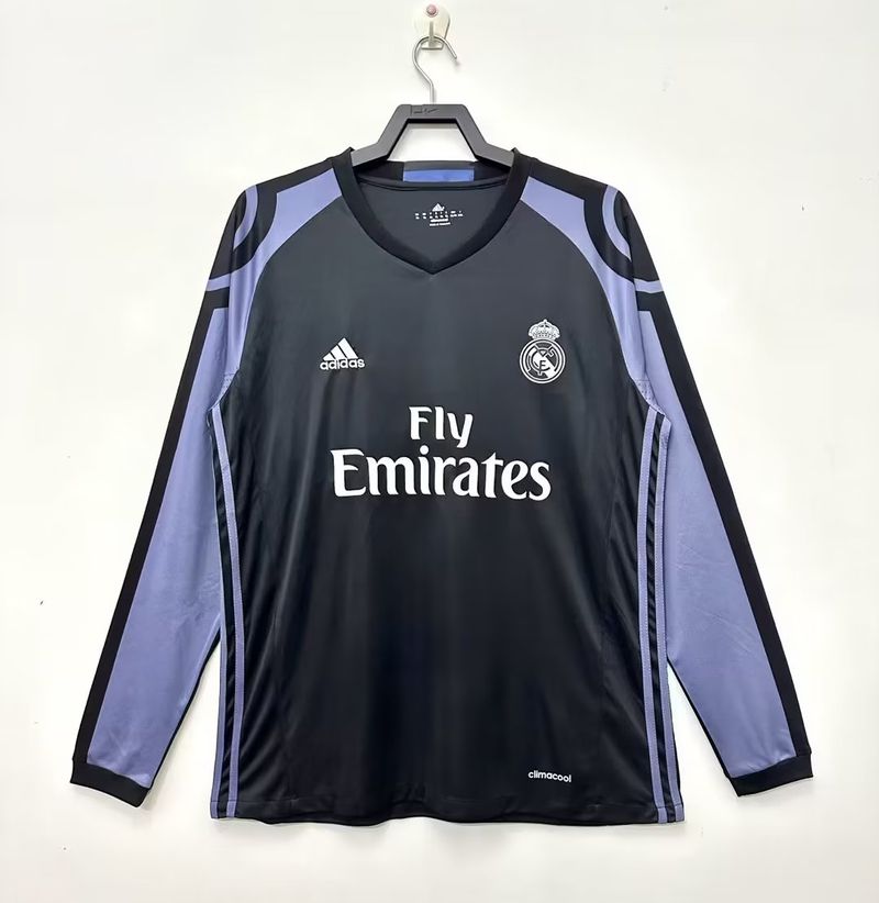 Real Madrid 2016/2017 Tercera Manga Larga - Versión Fan [Adulto]