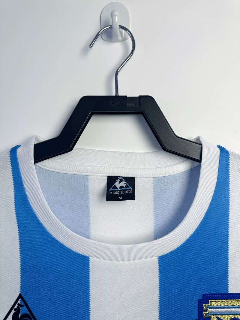 Camiseta Retro Argentina 1986 Local Manga Larga Aficionado