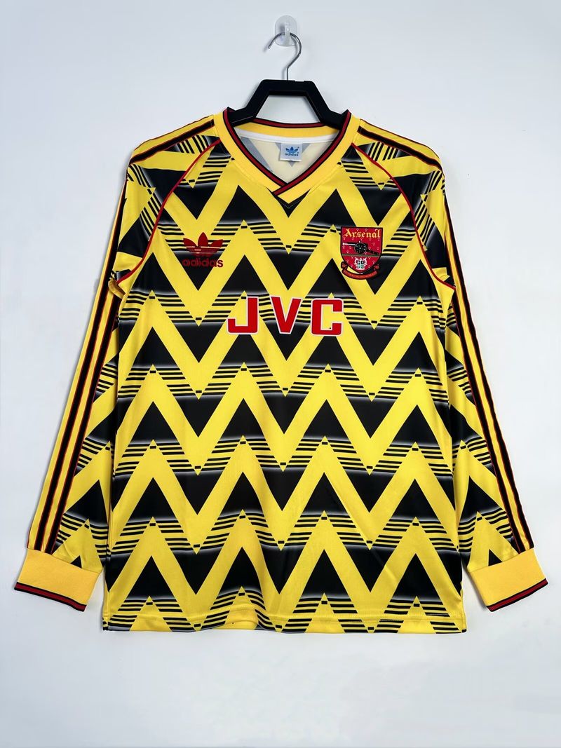Arsenal FC 1991/1993 Camiseta Retro de Manga Larga Visitante - Fan [Adulto]
