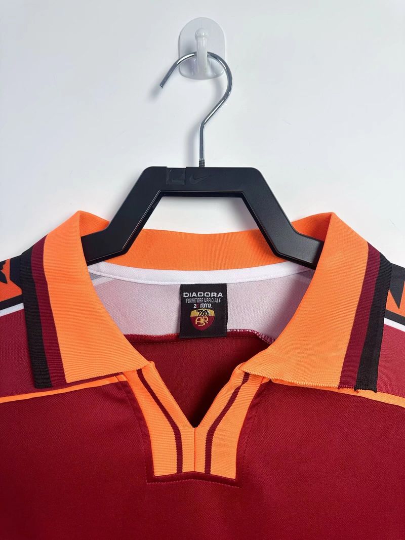 AS Roma 1998/1999 Local Manga Larga - Versión Fan [Adulto]