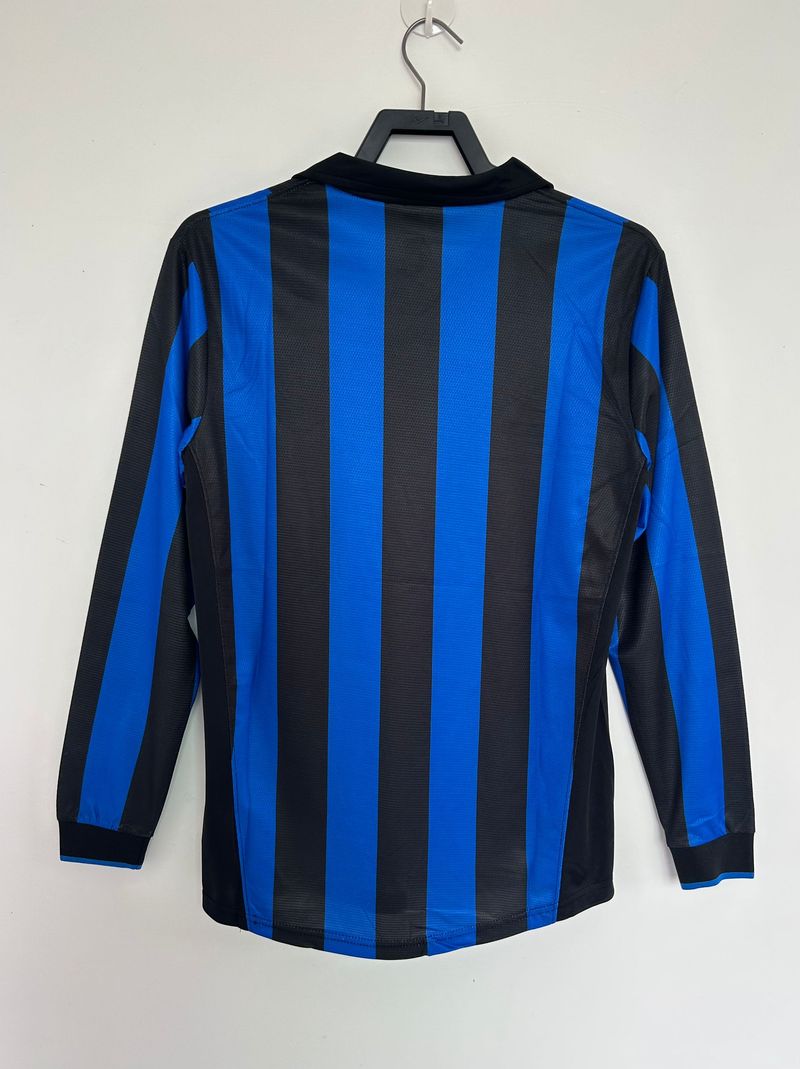 Inter de Milán 1998/1999 Local Manga Larga - Versión Jugador [Adulto]