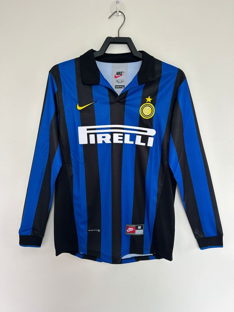Inter de Milán 1998/1999 Local Manga Larga - Versión Jugador [Adulto]