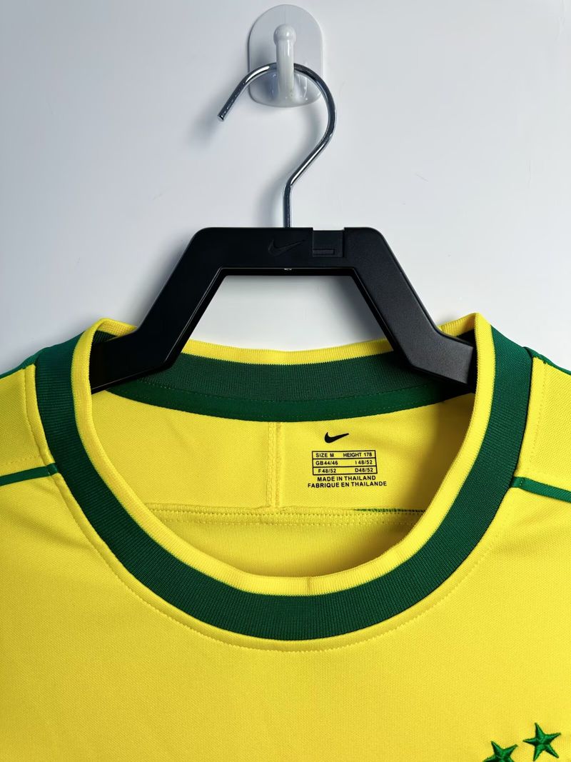 Camiseta Local Manga Larga Selección de Brasil 1998 - Aficionado [Adulto]