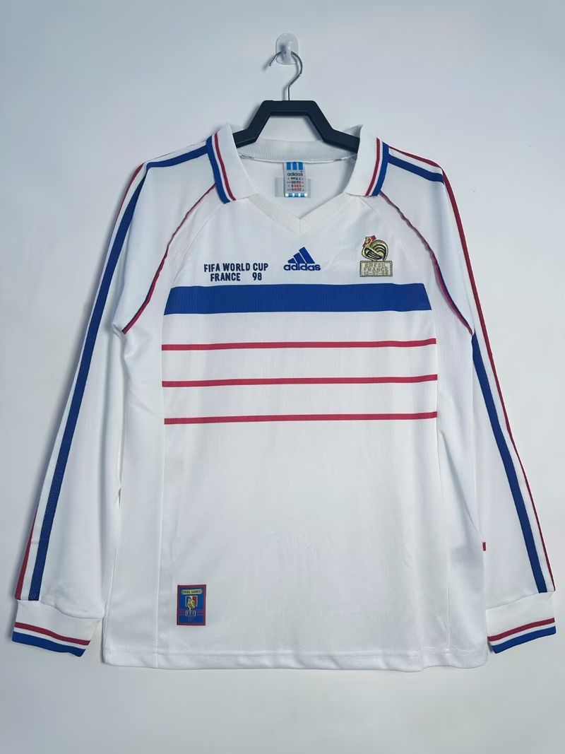 Retro France 1998 Away Long Sleeve Fan