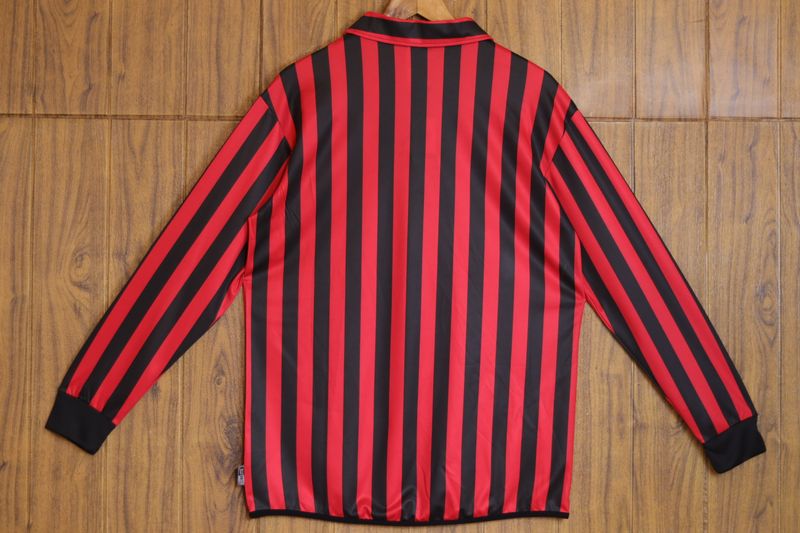 AC Milan 1999/2000 Local Manga Larga - Versión Fan Adulto