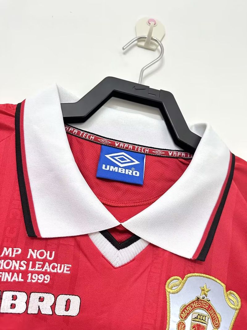 Manchester United 1999/2000 Domicile Manches Longues - Version Joueur [Adulte]