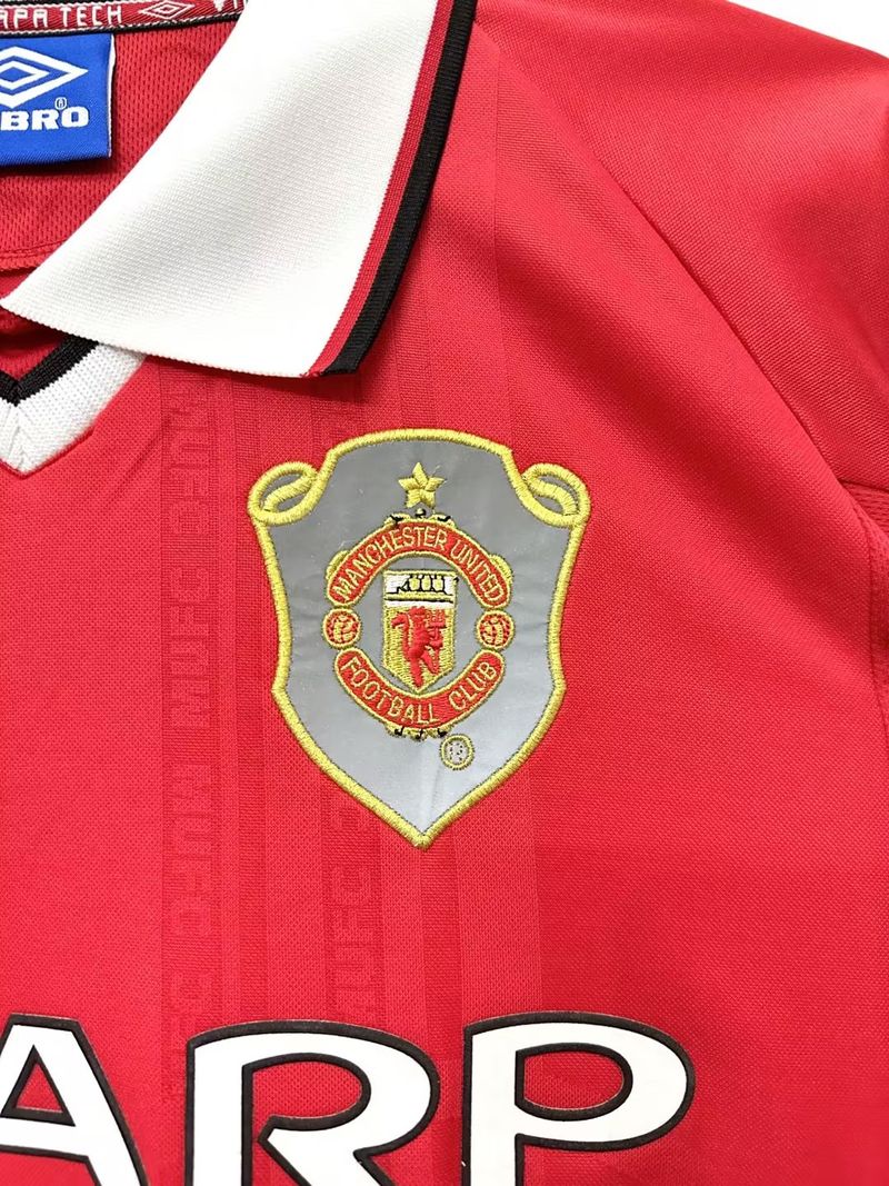 Manchester United 1999/2000 Domicile Manches Longues - Version Joueur [Adulte]