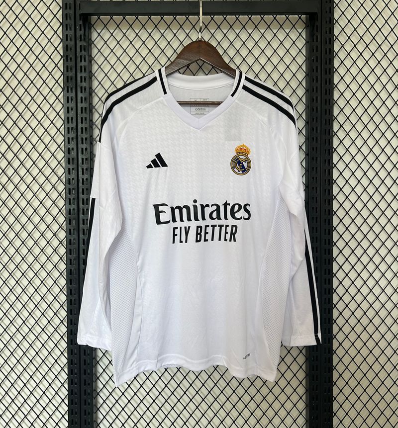 Real Madrid CF 2024/2025 Primera Equipación Manga Larga - Aficionado [Adulto]