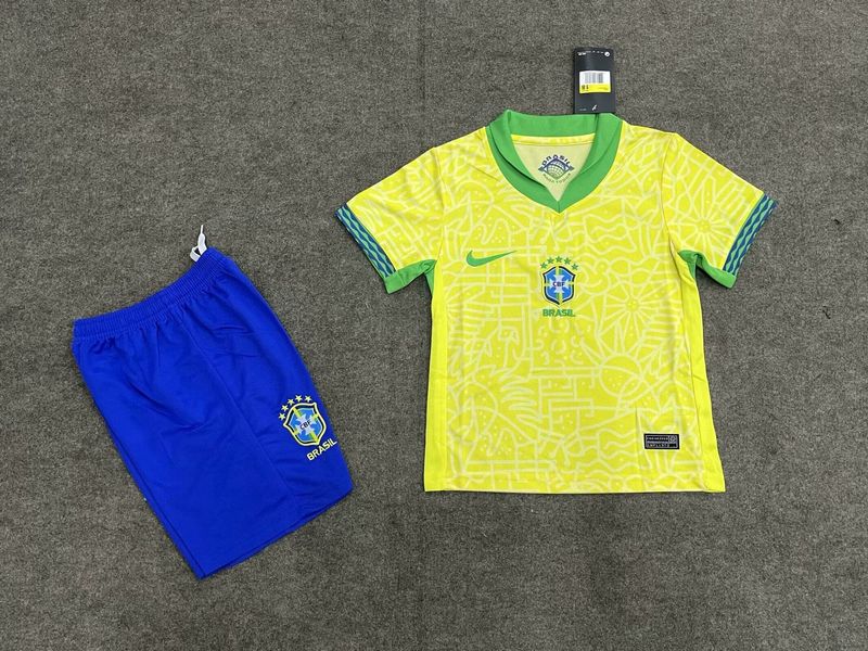 Équipe Nationale du Brésil 2024/2025 Domicile - Supporter [Enfants]
