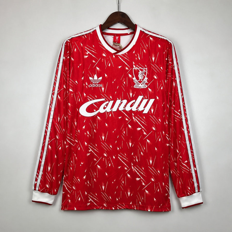 Retro Liverpool FC 1989-1991 Home Long Sleeve Fan