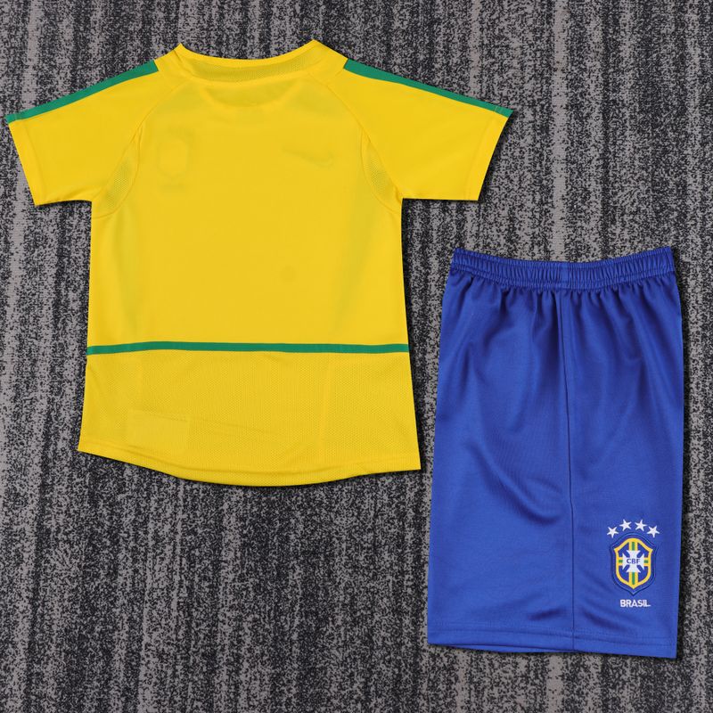 Camiseta de aficionado Retro Kids Brasil 2002 Local