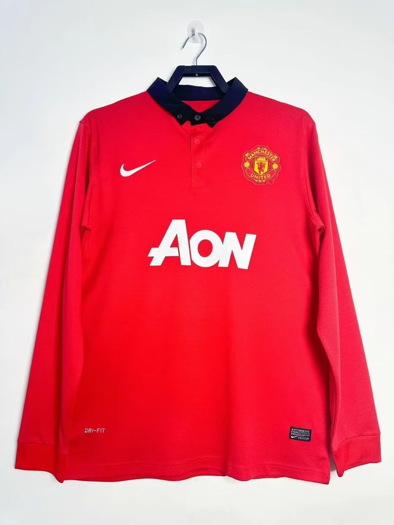 Maillot Domicile Manches Longues Manchester United 2013/2014 - Version Fan [Adulte]