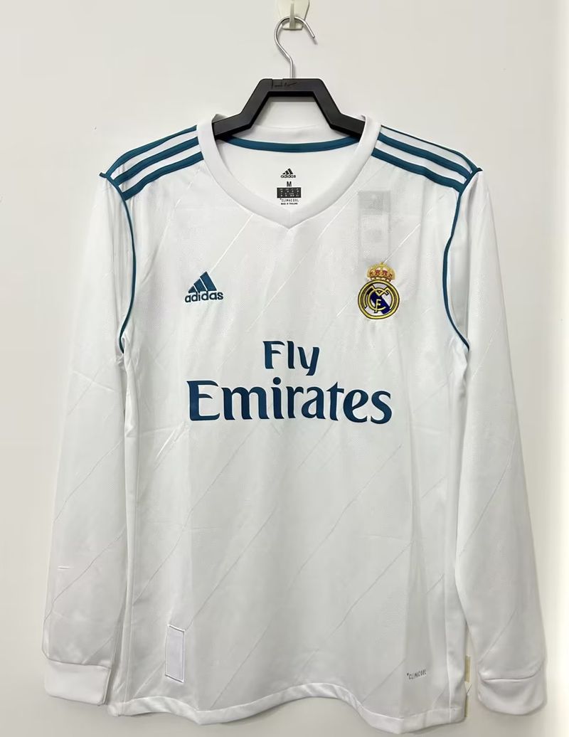 Real Madrid 2017/2018 Home Long Sleeve - Fan Version [Adult]