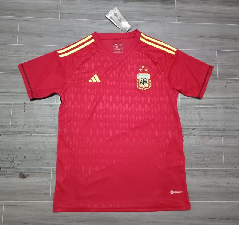Retro Argentina 2022 Goalkeeper 3stars Red Fan