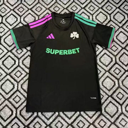 Panathinaikos 2026/2027 black special edition fan jersey with pink and green details