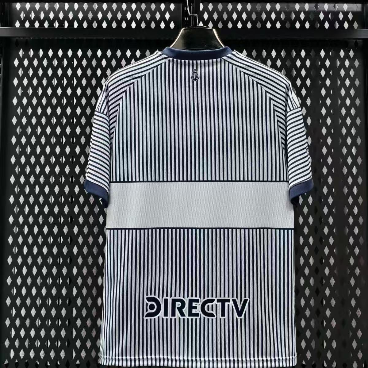 Back view of Boca Juniors 2026/2027 navy and white striped away player jersey