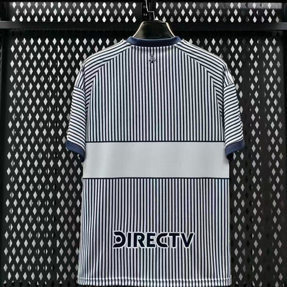 Back view of Boca Juniors 2026/2027 navy and white striped away player jersey