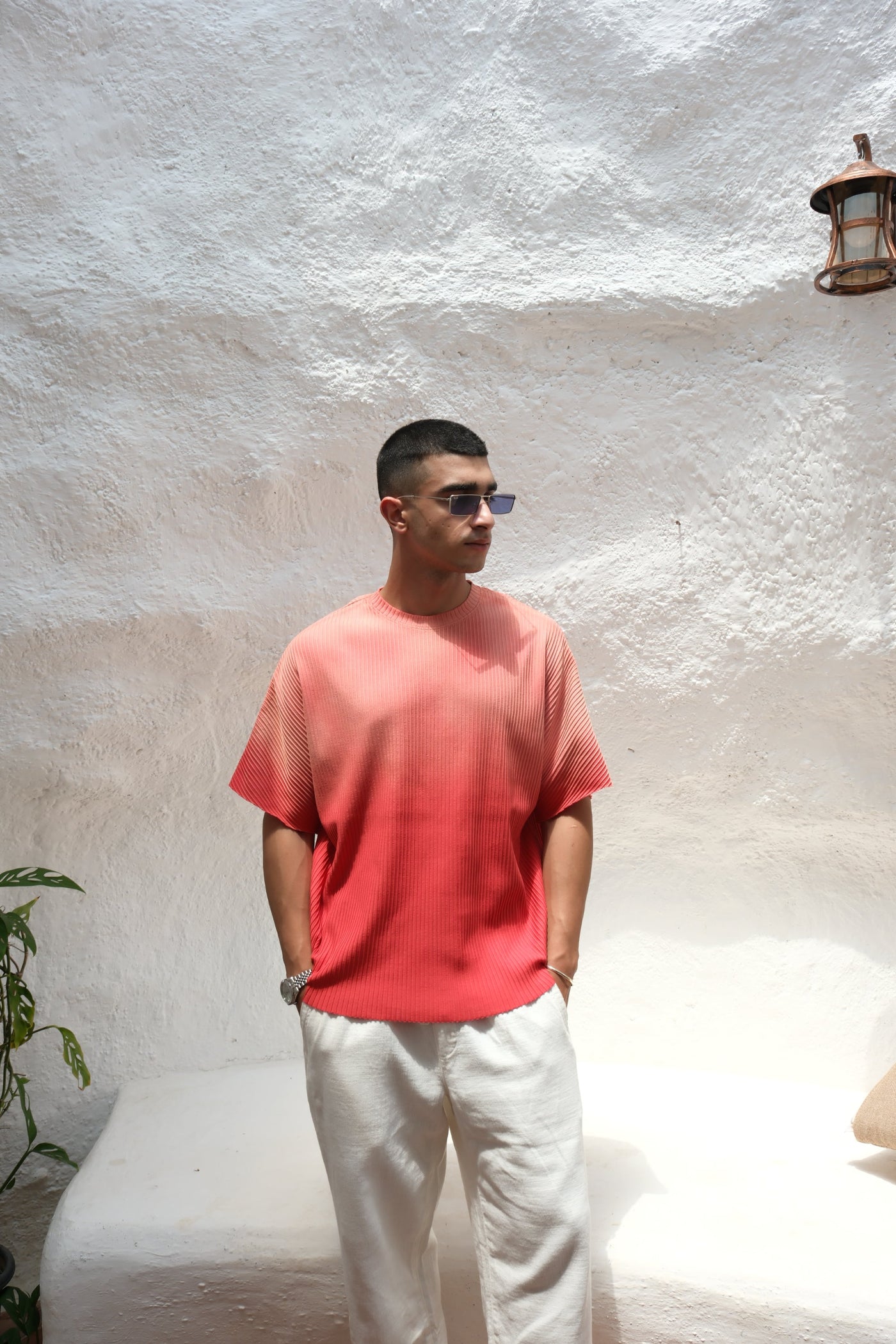 RX Essence Ribbed Jersey Sun Fade Red