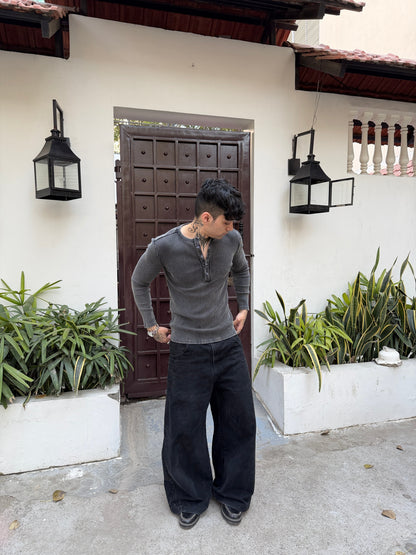 RX RIBBED HENLEY
