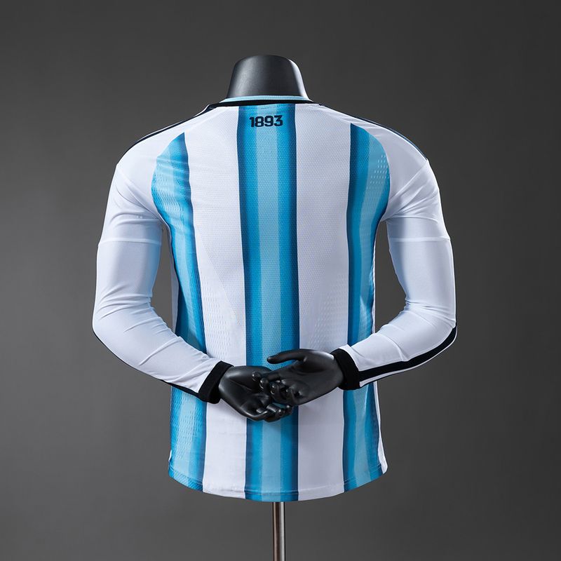 Camiseta de local manga larga de la Selección Argentina 2024 - Versión jugador [Adulto]