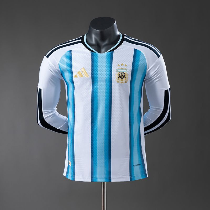 Camiseta de local manga larga de la Selección Argentina 2024 - Versión jugador [Adulto]