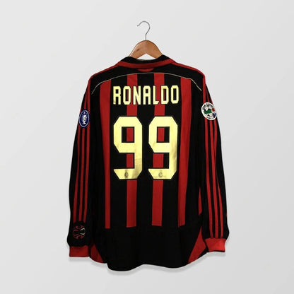 AC Milan 2006/2007 Local Manga Larga - Versión Fanático [Adulto]