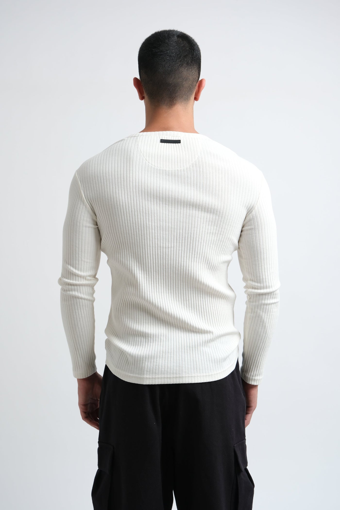 RX Ribbed Henley Bone