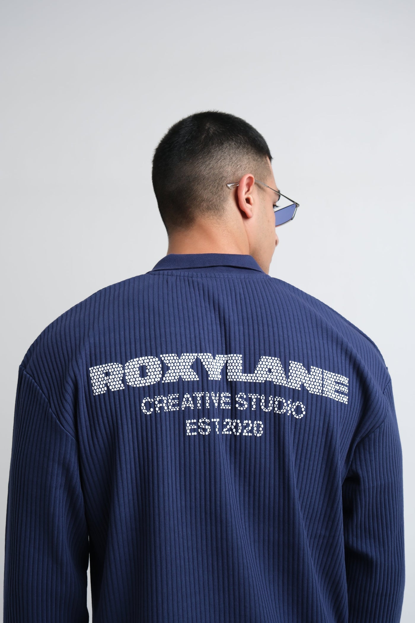 RX Ribbed Polo Navy