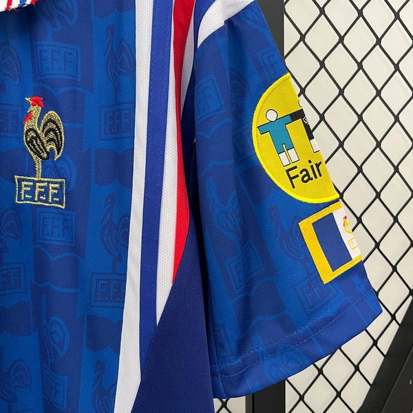 Camiseta de aficionado retro de Francia 1996 local