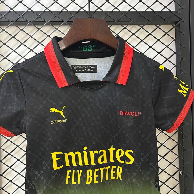 AC Milan 2025/2026 Édition Co-Marquée - Version Fan [Enfants]