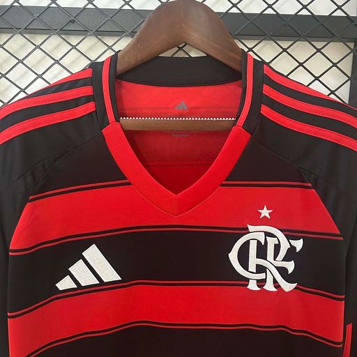 CR Flamengo 2025/2026 Local Manga Larga - Versión Fan [Adulto]