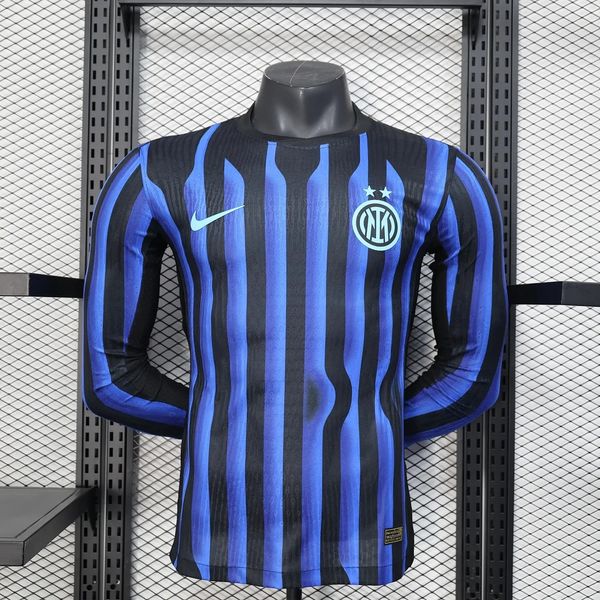 Inter Milan 2025/2026 Domicile Manches Longues - Version Joueur [Adulte]