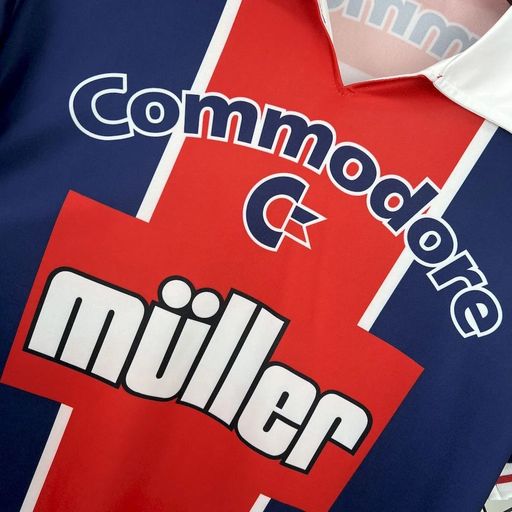 Camiseta retro de aficionado del Paris Saint-Germain 1991-1992 local
