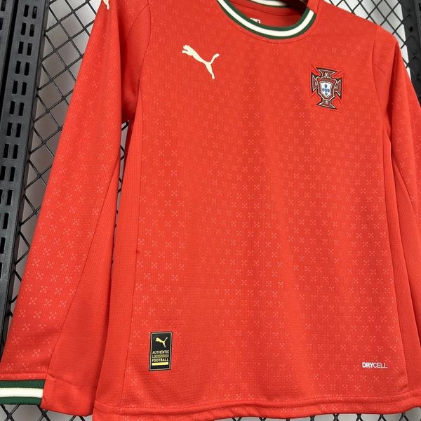 Kids Portugal 2025-2026 Home Long Sleeve Fan