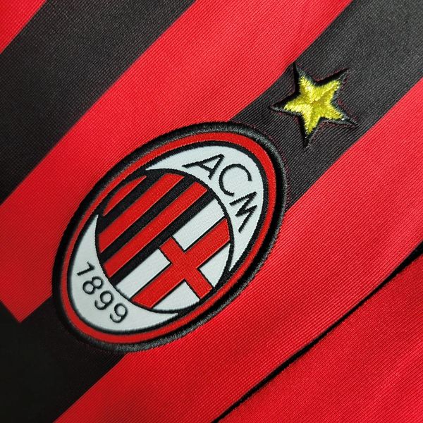 AC Milan 2007/2008 Local Manga Larga - Versión Fan [Adulto]