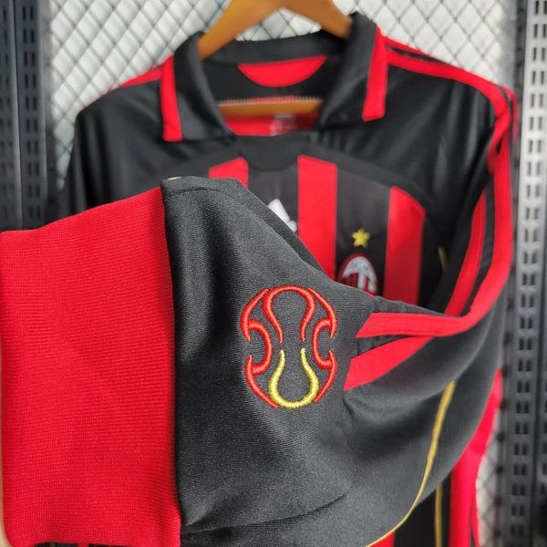 AC Milan 2006/2007 Local Manga Larga - Versión Fanático [Adulto]