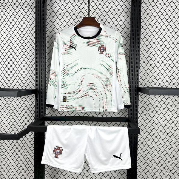 Kids Portugal 2025-2026 Away Long Sleeve Fan
