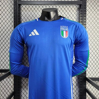 Italia 2024 Camiseta Manga Larga de Jugador para Casa