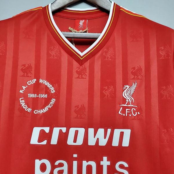 Maillot de supporter domicile rétro du Liverpool FC 1985-1986