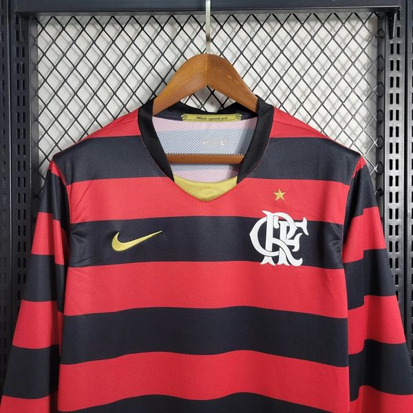 CR Flamengo 2008/2009 Local Manga Larga - Versión Fan [Adulto]