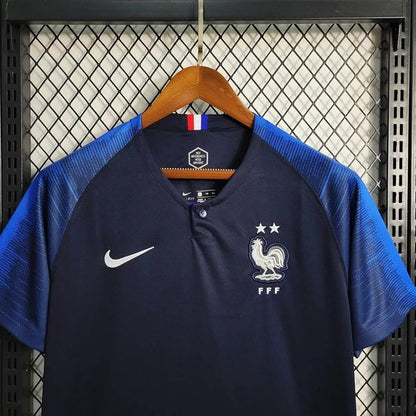 Camiseta de aficionado retro de Francia 2018 (local)