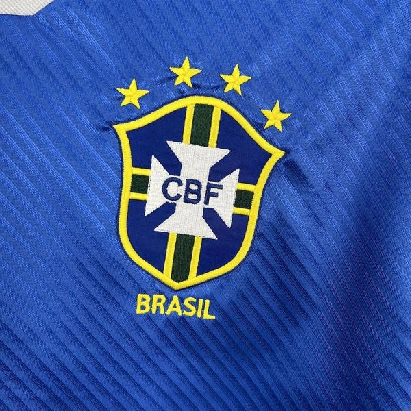 Camiseta de aficionado de visitante de la Selección Nacional de Brasil de 1994 - Versión para adulto