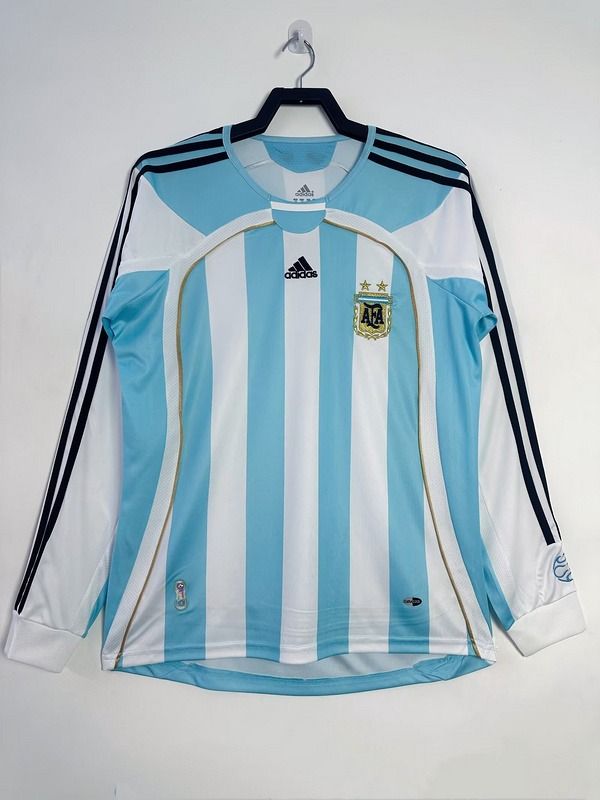 Argentina National Team 2006/2007 Home Long Sleeve - Fan Version [Adult]