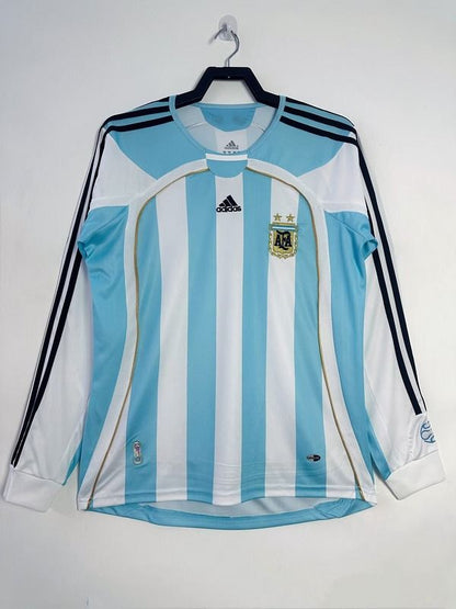 Argentina National Team 2006/2007 Home Long Sleeve - Fan Version [Adult]