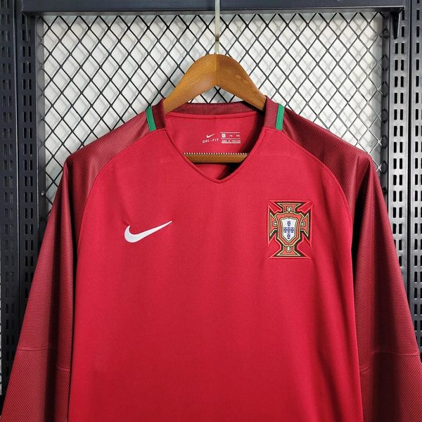 Retro Portugal 2016 Home Long Sleeve Fan