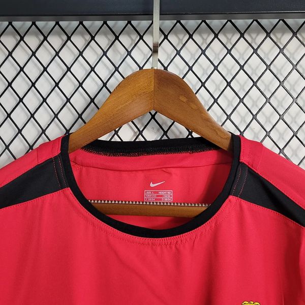 Manchester United 2003/2004 Domicile Manches Longues - Fan [Adulte]