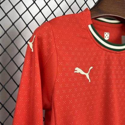 Kids Portugal 2025-2026 Home Long Sleeve Fan