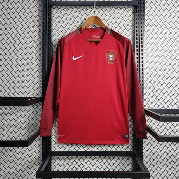 Retro Portugal 2016 Home Long Sleeve Fan